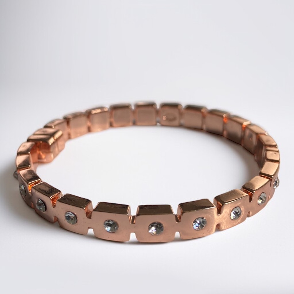 Premier Designs Rose Gold Crystal Bangle Bracelet
